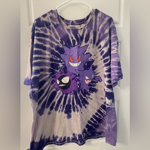 Pokemon Other - Pokemon Purple Tie-Dye Tee Gastly Haunter Gengar